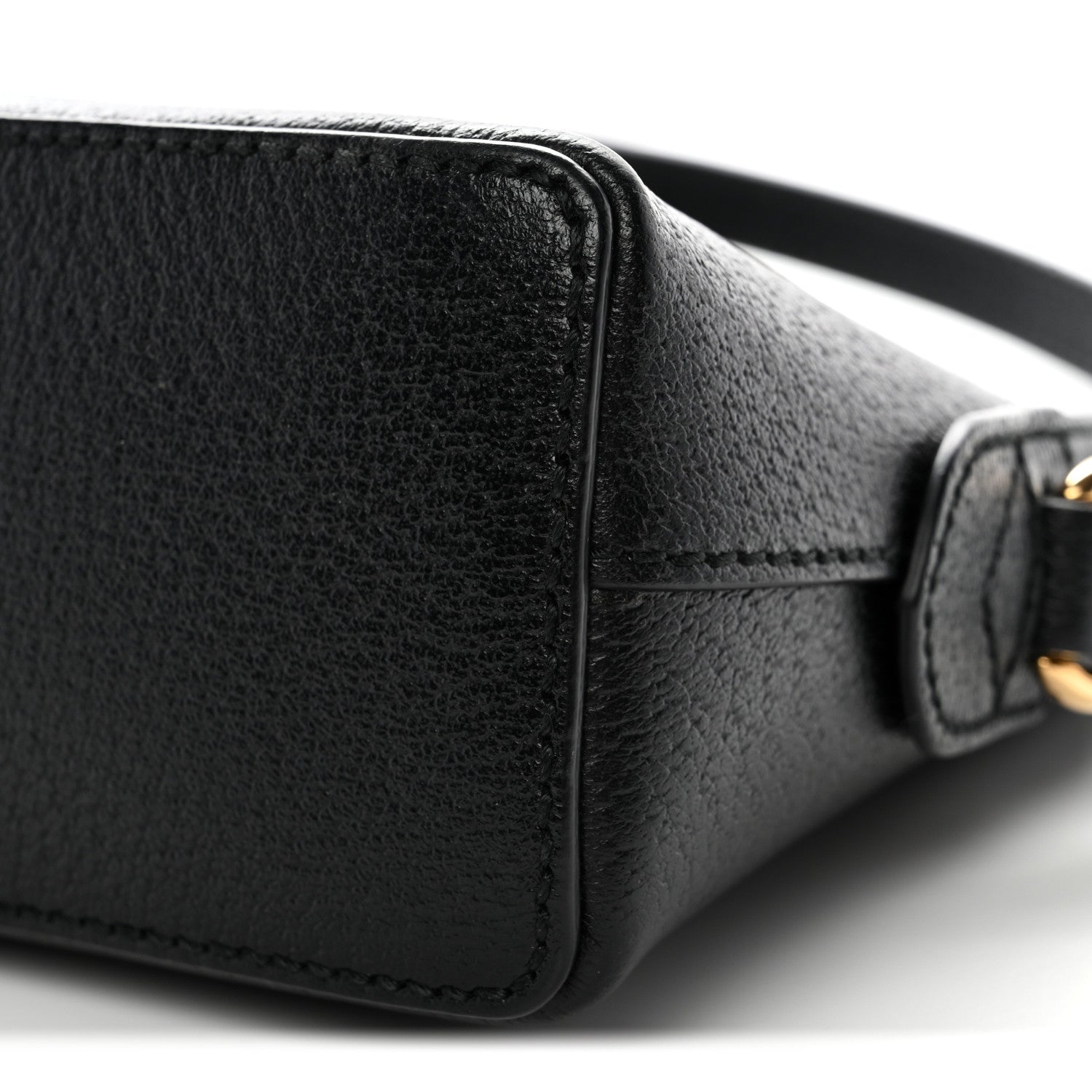 Gucci Calfskin GG Web Small Ophidia Dome Shoulder Bag Black 11 of 13