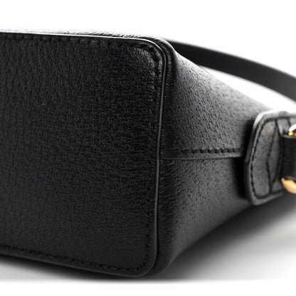 Gucci Calfskin GG Web Small Ophidia Dome Shoulder Bag Black 11 of 13