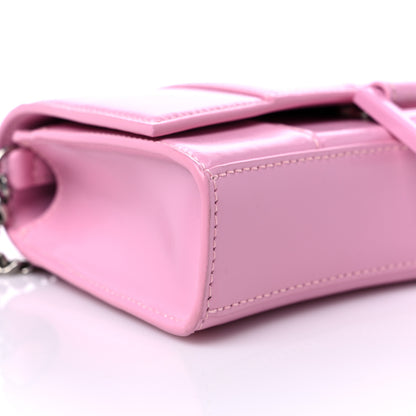 Balenciaga Shiny Box Calfskin Tonal B Hourglass Chain Bag Candy Pink 8 of 13
