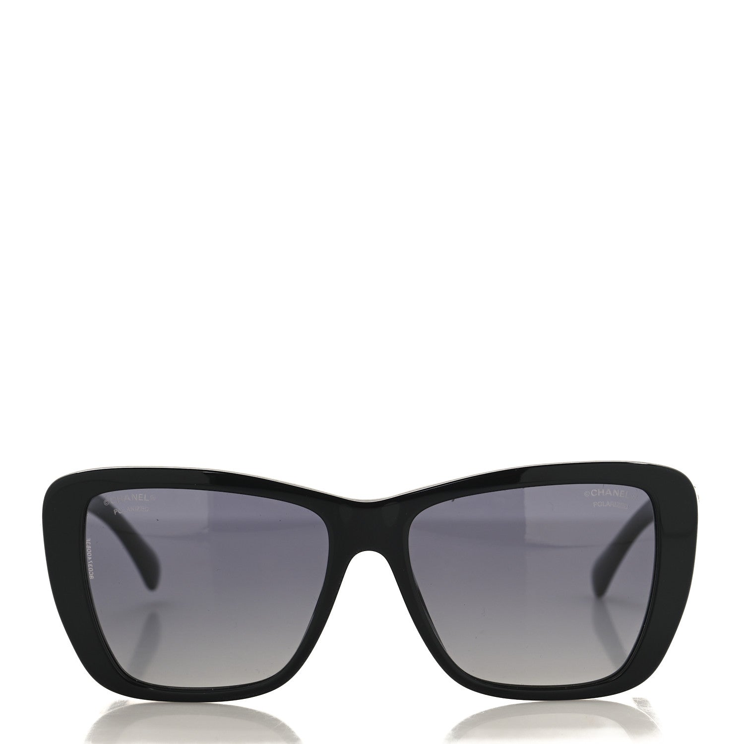 Chanel Acetate Polarized Butterfly Sunglasses 71548 Black 2 of 7