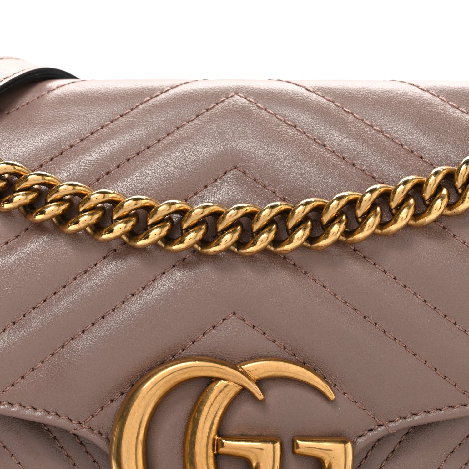 Gucci Calfskin Matelasse Small GG Marmont Shoulder Bag Porcelain Rose 8 of 10