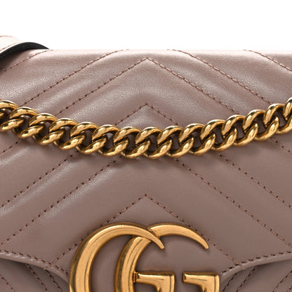 Gucci Calfskin Matelasse Small GG Marmont Shoulder Bag Porcelain Rose 8 of 10