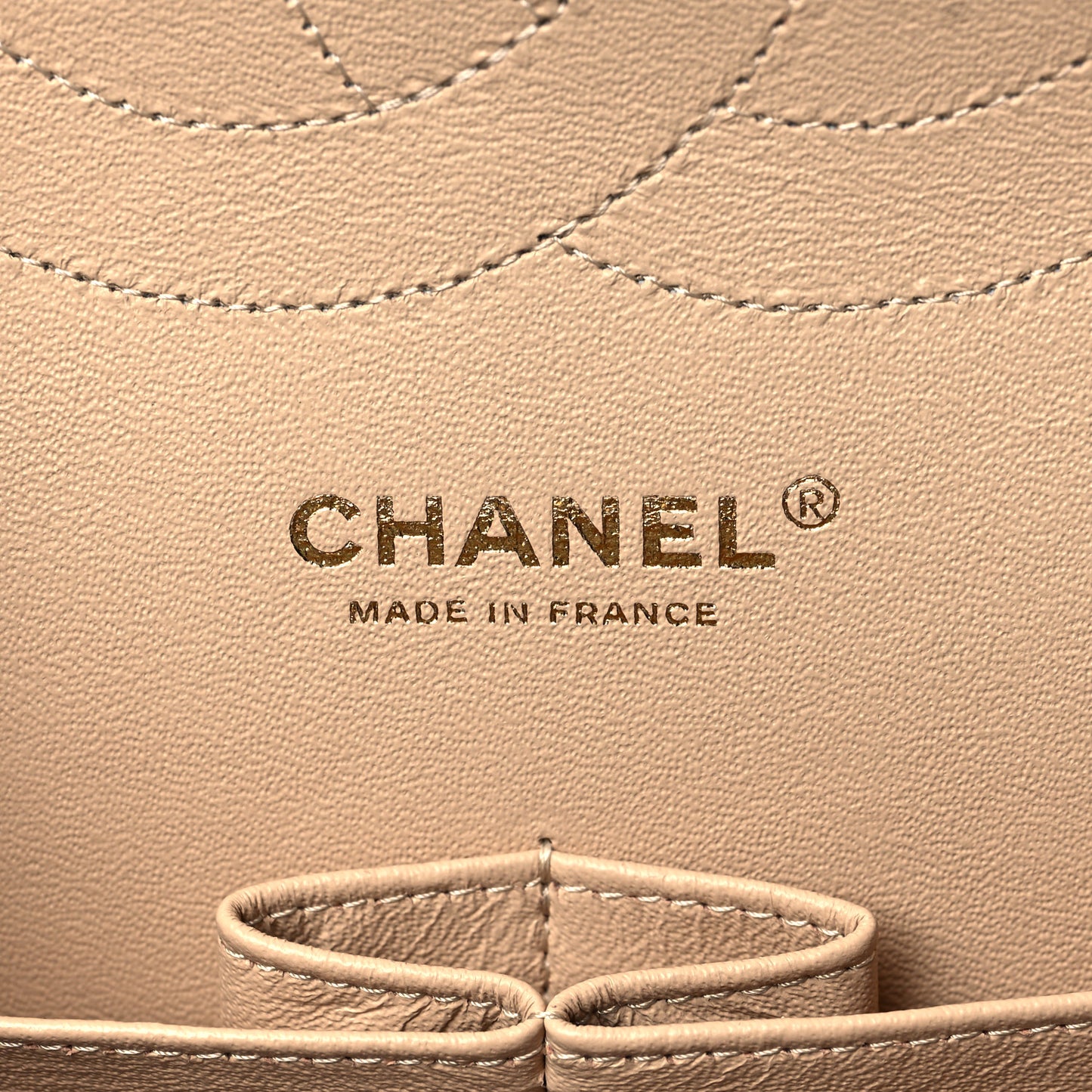 Caviar Quilted Jumbo Double Flap Beige Clair