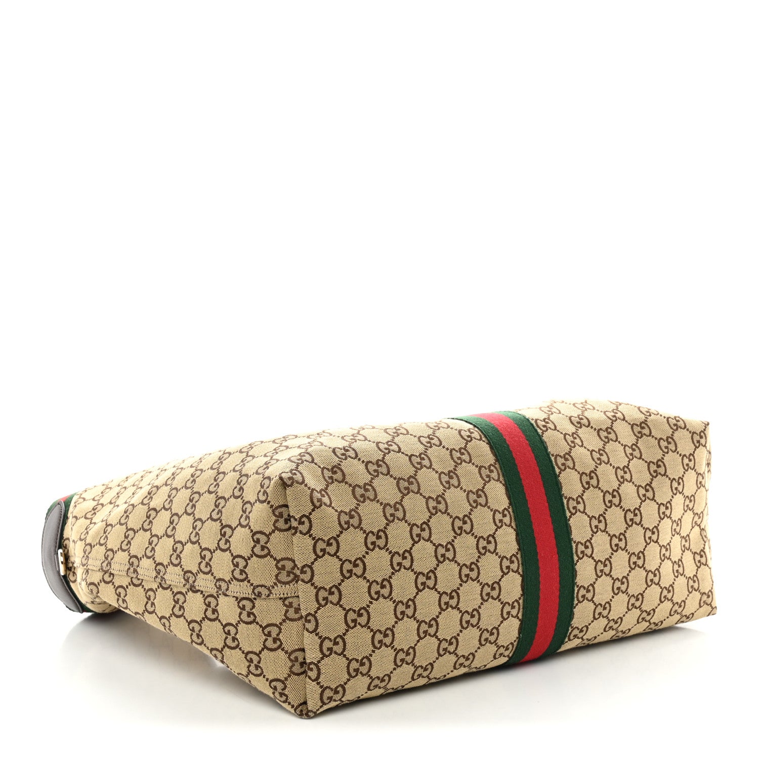 Gucci GG Monogram Web Large Giglio Tote Beige Brown 5 of 10