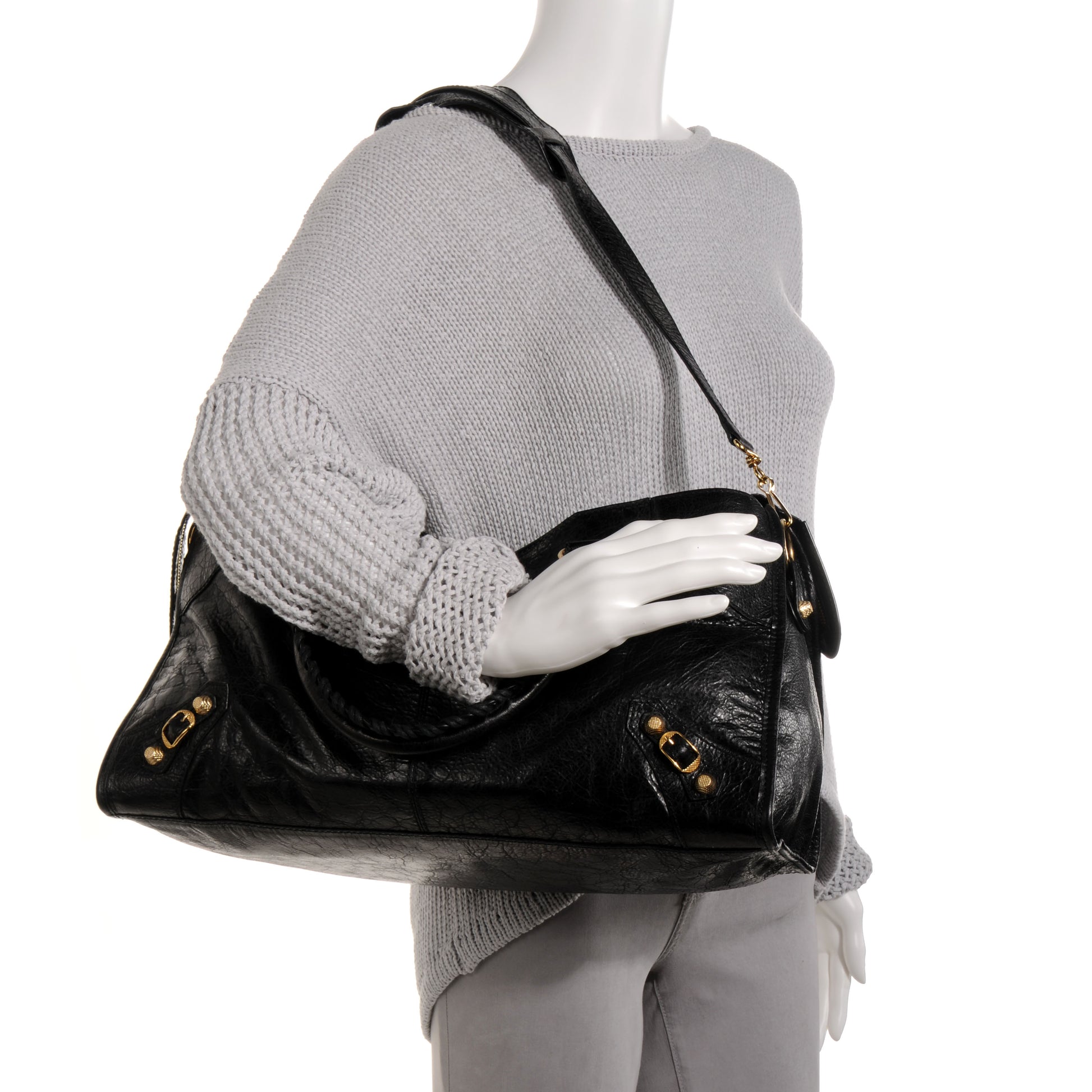 Balenciaga Agneau Giant 12 Gold Hardware Part Time Black 2 of 9
