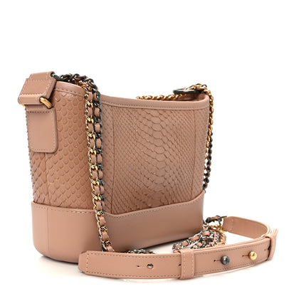 Chanel Snakeskin Small Gabrielle Hobo Pink 3 of 11