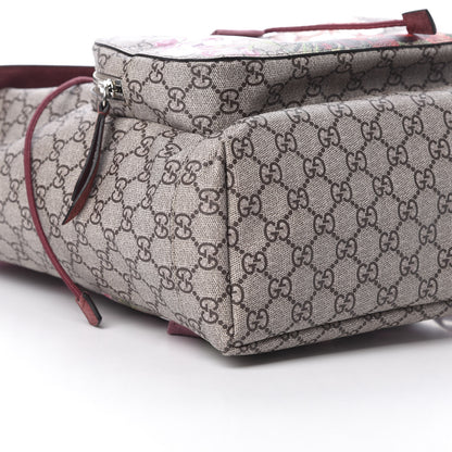 Gucci GG Supreme Monogram Blooms Medium Single Buckle Backpack Beige Multicolor Dry Rose 8 of 9