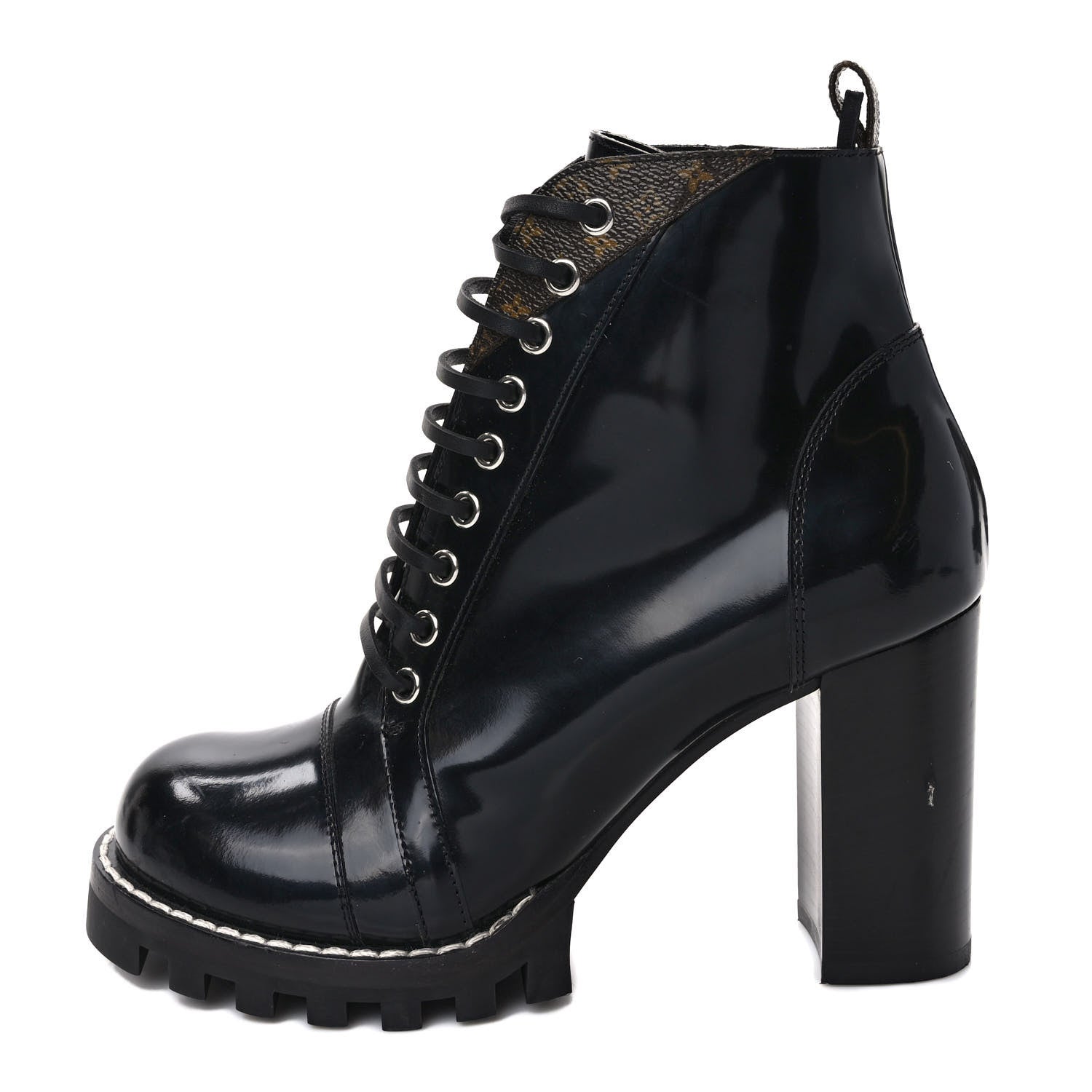 Louis Vuitton Patent Calfskin Star Trail Ankle Boots 40 Black 1 of 7