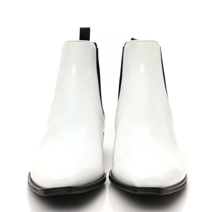 Prada Spazzolato Chelsea 30mm Ankle Boots 36 White 2 of 6