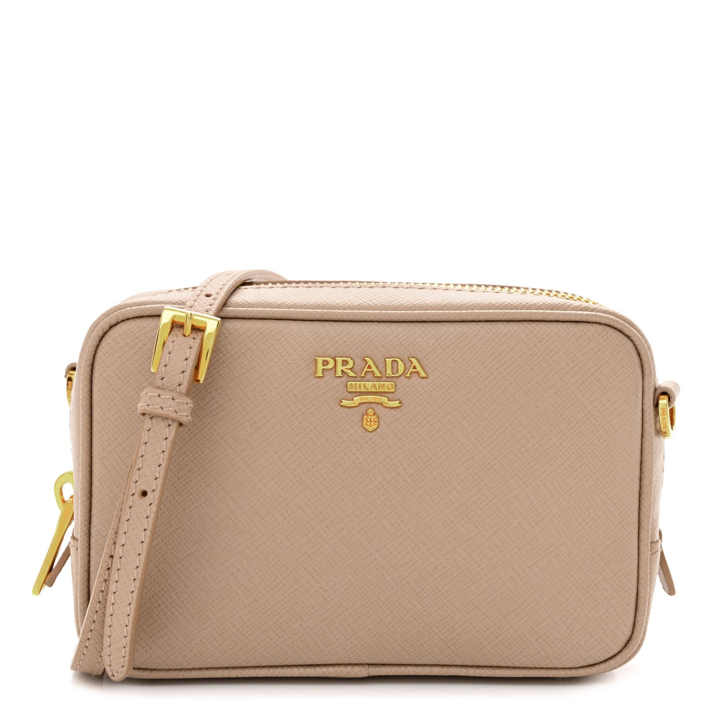 Saffiano Mini Camera Crossbody Cammeo