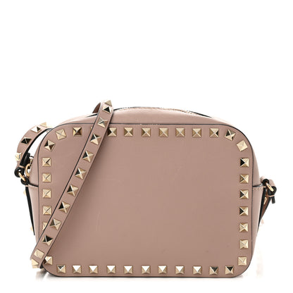 Valentino Garavani Calfskin Rockstud Camera Crossbody Bag Poudre 1 of 11