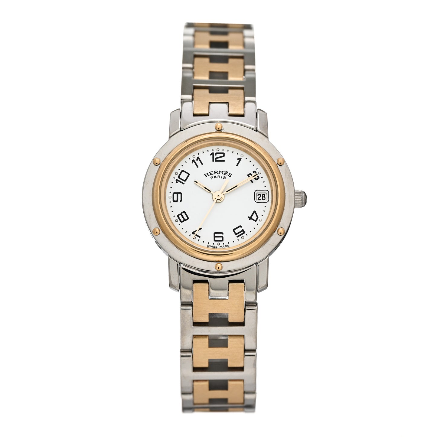 Stainless Steel 24mm Clipper Quartz Watch Gold