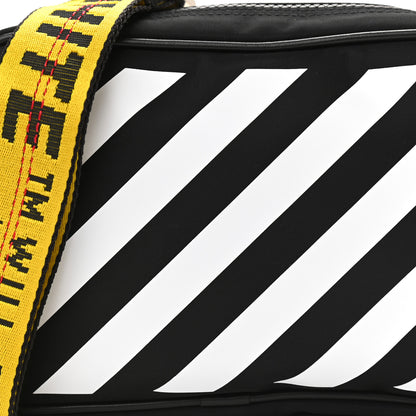 Off-White Nylon Diag Striped Crossbody Bag Black White 8 of 10