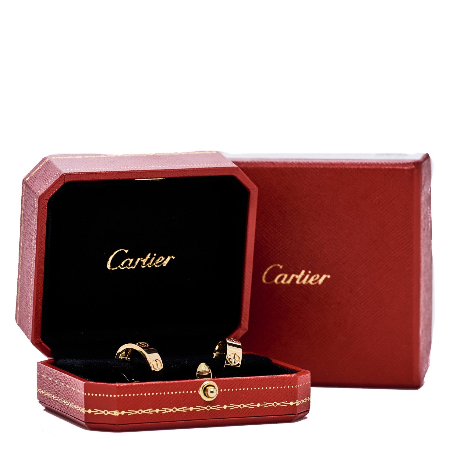 Cartier 18K Yellow Gold 5.5mm LOVE French Clip Hoop Earrings 11 of 11