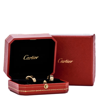 Cartier 18K Yellow Gold 5.5mm LOVE French Clip Hoop Earrings 11 of 11