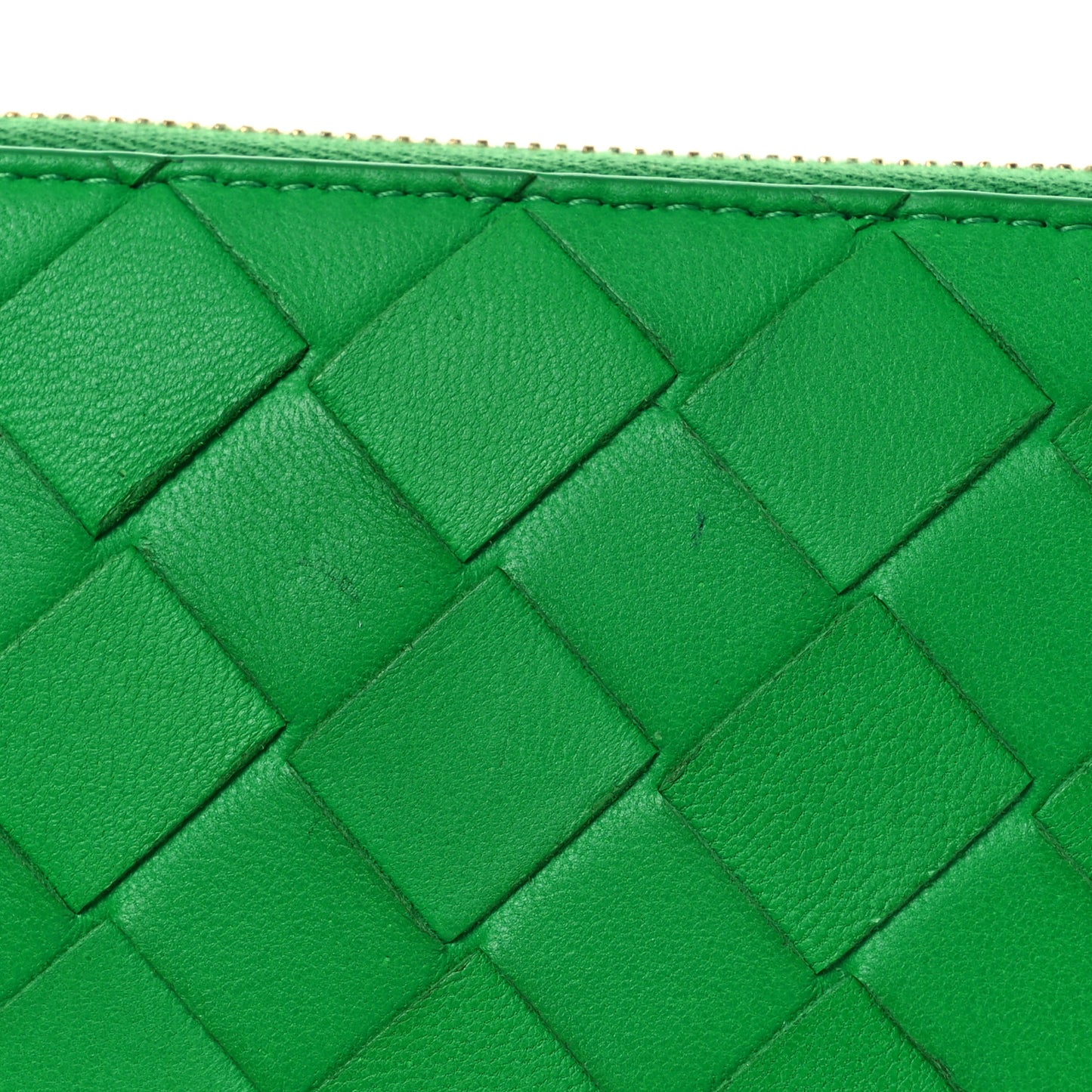 Nappa Intrecciato Zip Around Compact Wallet Parakeet