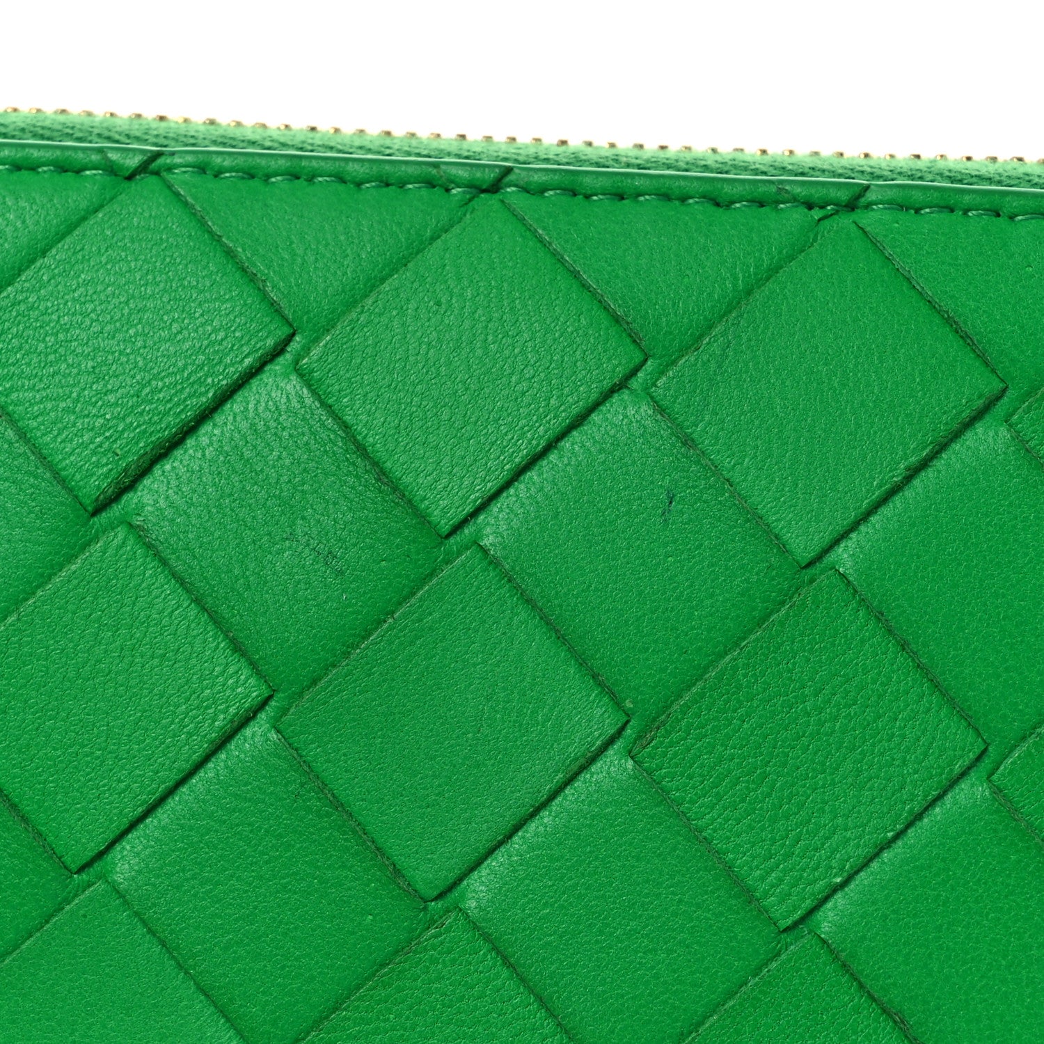 Bottega Veneta Nappa Intrecciato Zip Around Compact Wallet Parakeet 9 of 11