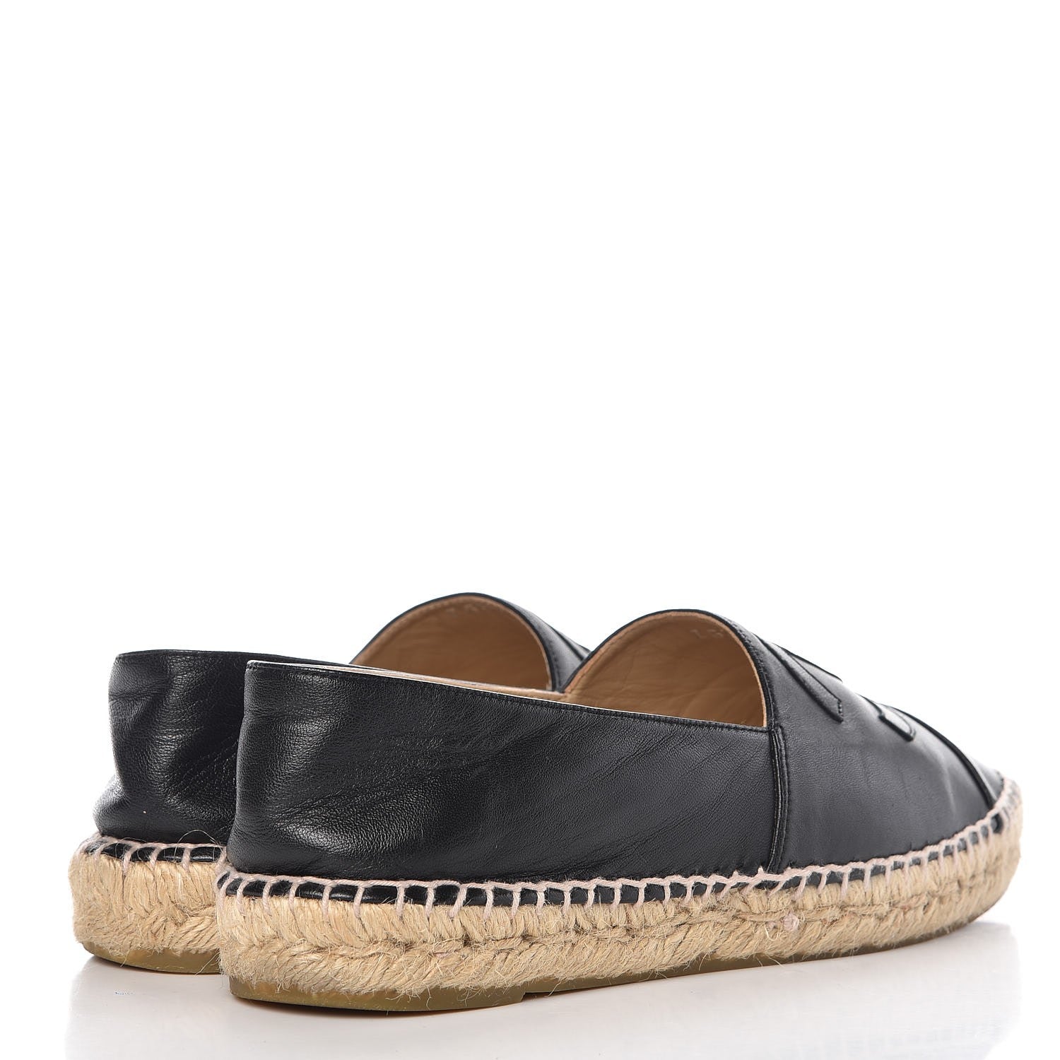 Chanel Lambskin CC Espadrilles 39 Black 4 of 13