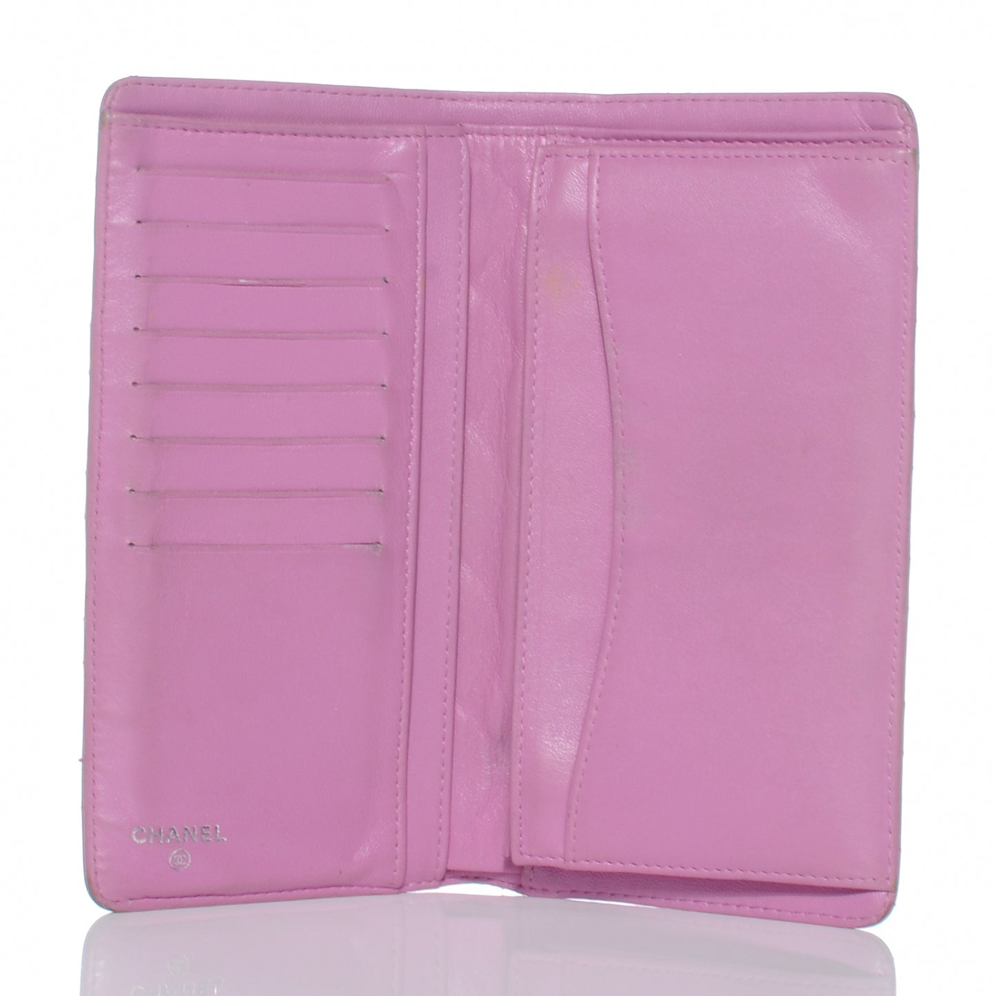 Lambskin Quilted Yen Wallet Violet