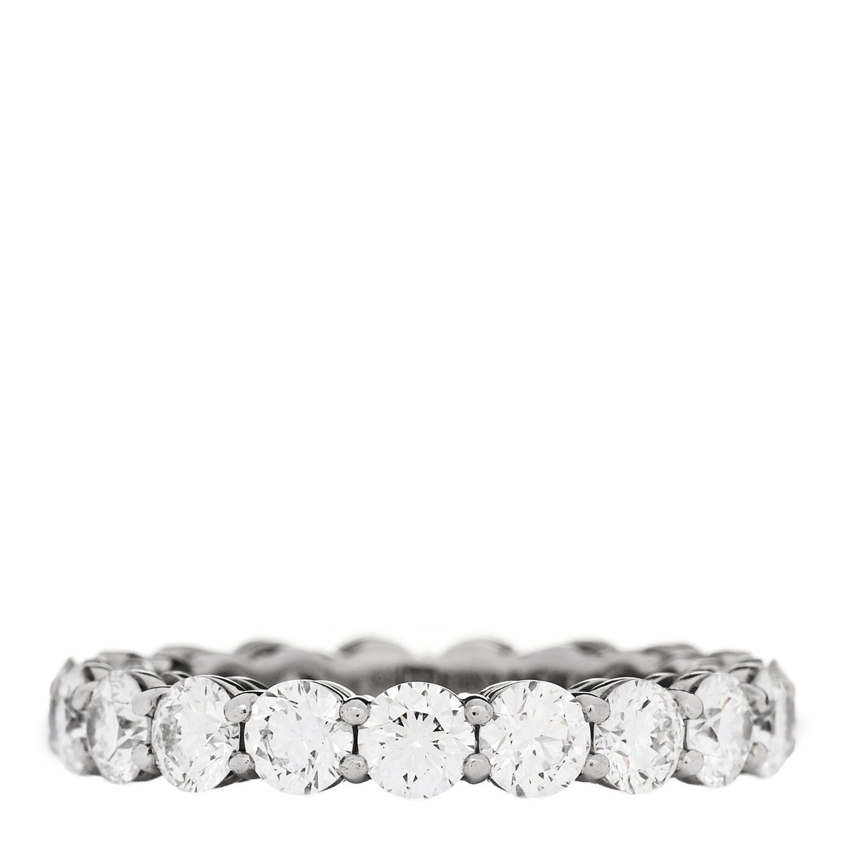 Tiffany Platinum Diamond 3.7mm Embrace Eternity Band Ring 53 6.5 3 of 5