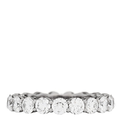Tiffany Platinum Diamond 3.7mm Embrace Eternity Band Ring 53 6.5 3 of 5