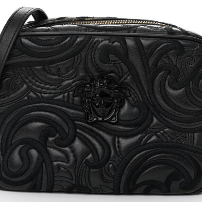 Versace Nappa Embroidered Baroque Palazzo Camera Bag Black 7 of 14