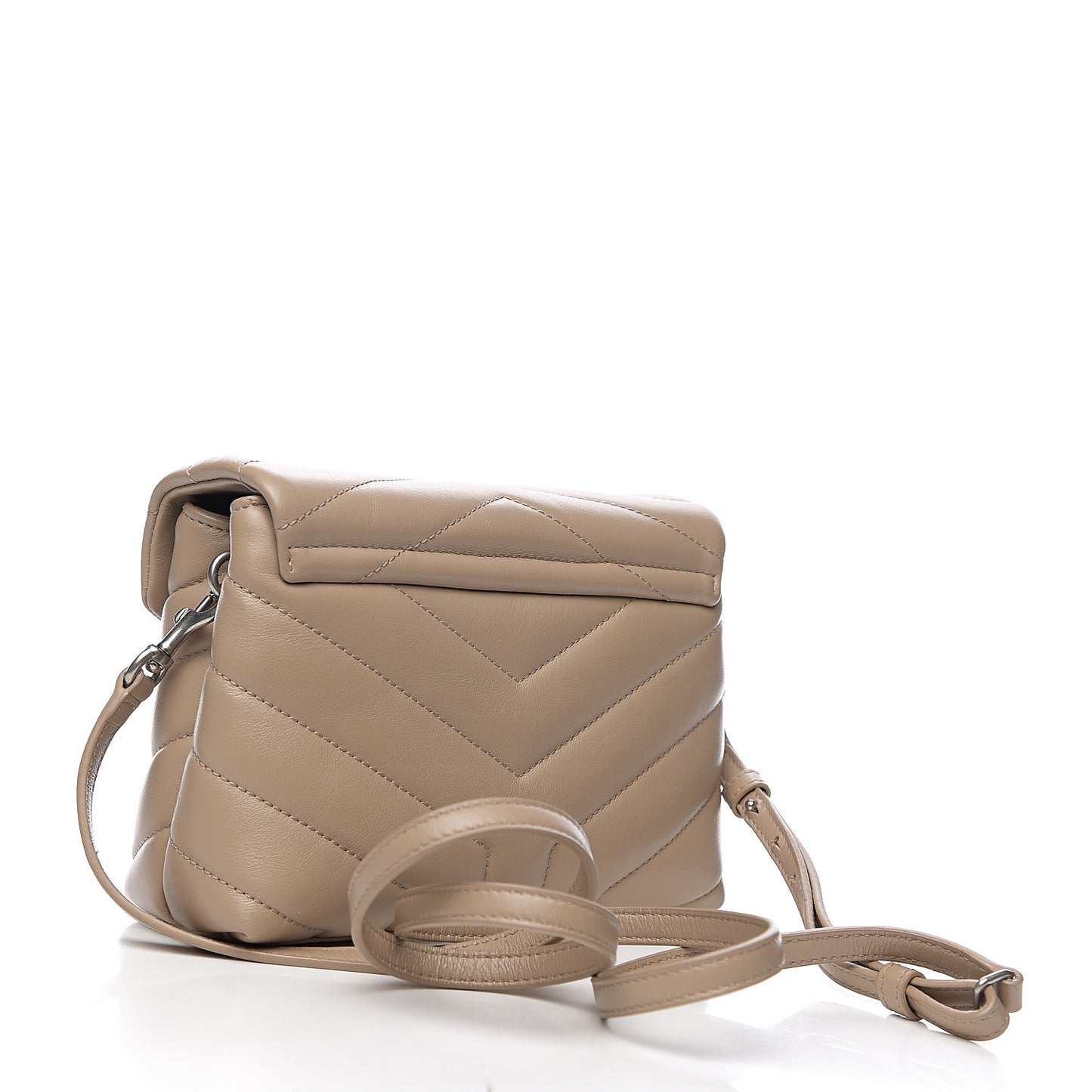 Calfskin Y Quilted Monogram Toy Loulou Chain Satchel Dusty Grey