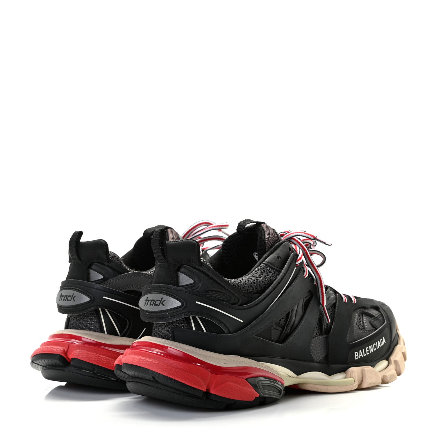 Balenciaga Mesh Nylon Mens Track Sneakers 41 Black Gris 4 of 9