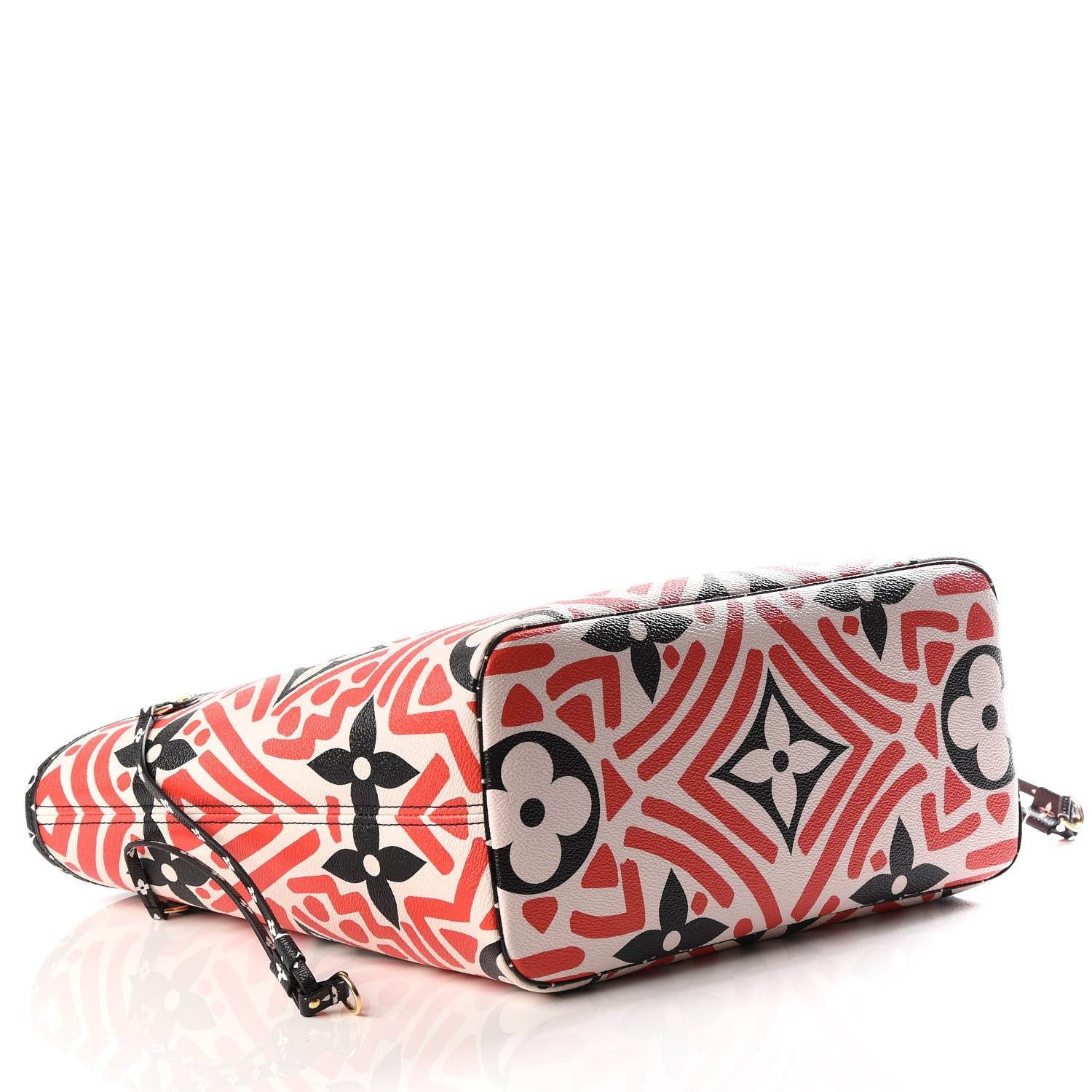 Louis Vuitton Monogram Giant Crafty Neverfull MM Creme Rouge Black 3 of 11