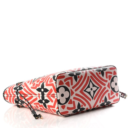 Louis Vuitton Monogram Giant Crafty Neverfull MM Creme Rouge Black 3 of 11
