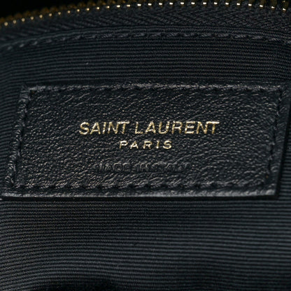 Saint Laurent Lambskin Quilted Medium Loulou Puffer Monogram Chain Satchel Black 7 of 9
