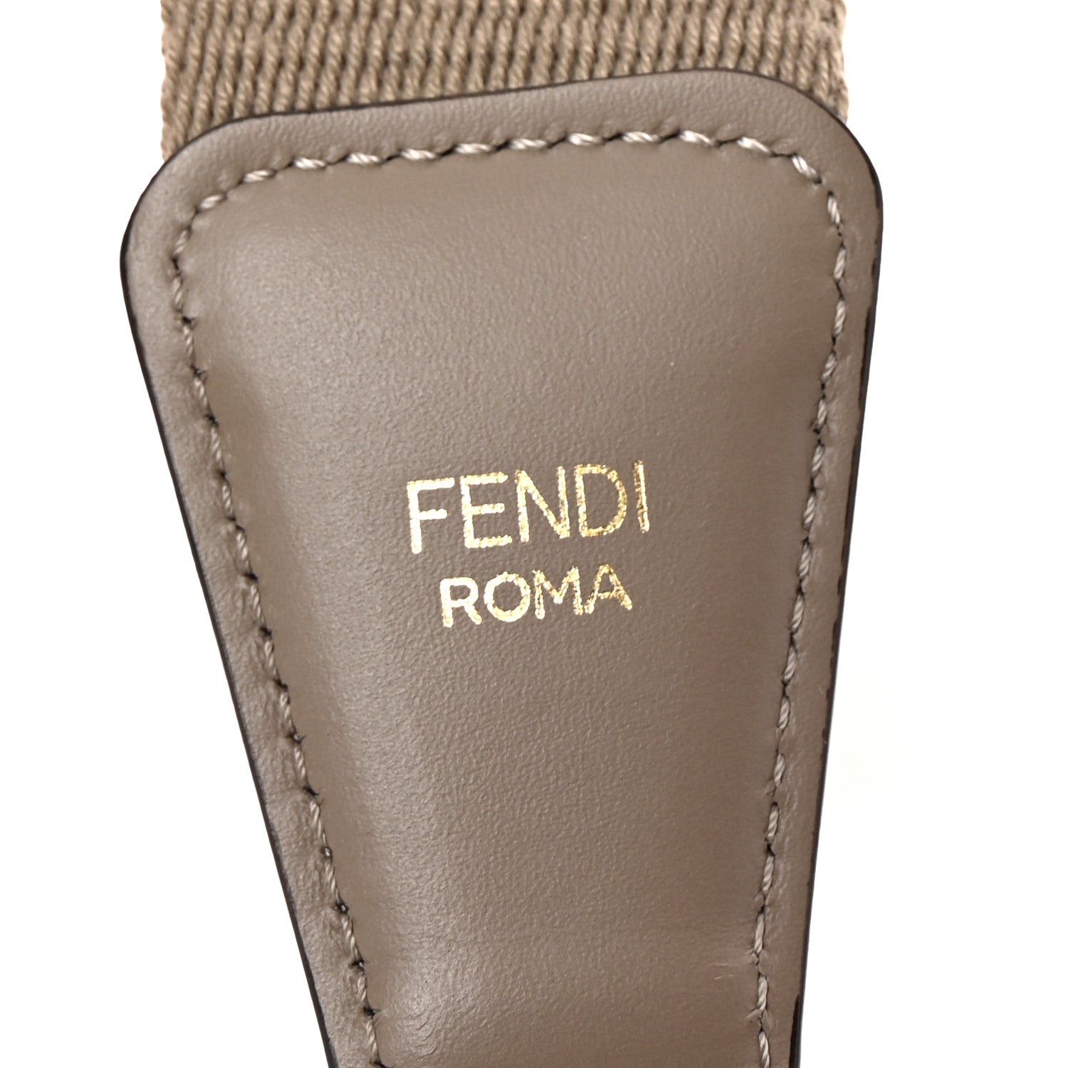 Fendi Jacquard Ribbon Vitello King FF Bi-Color Intreccio Adjustable Strap You Dove White Anthracite 4 of 6