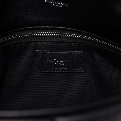 Saint Laurent Lambskin Quilted Medium Loulou Puffer Monogram Chain Satchel Black 8 of 10