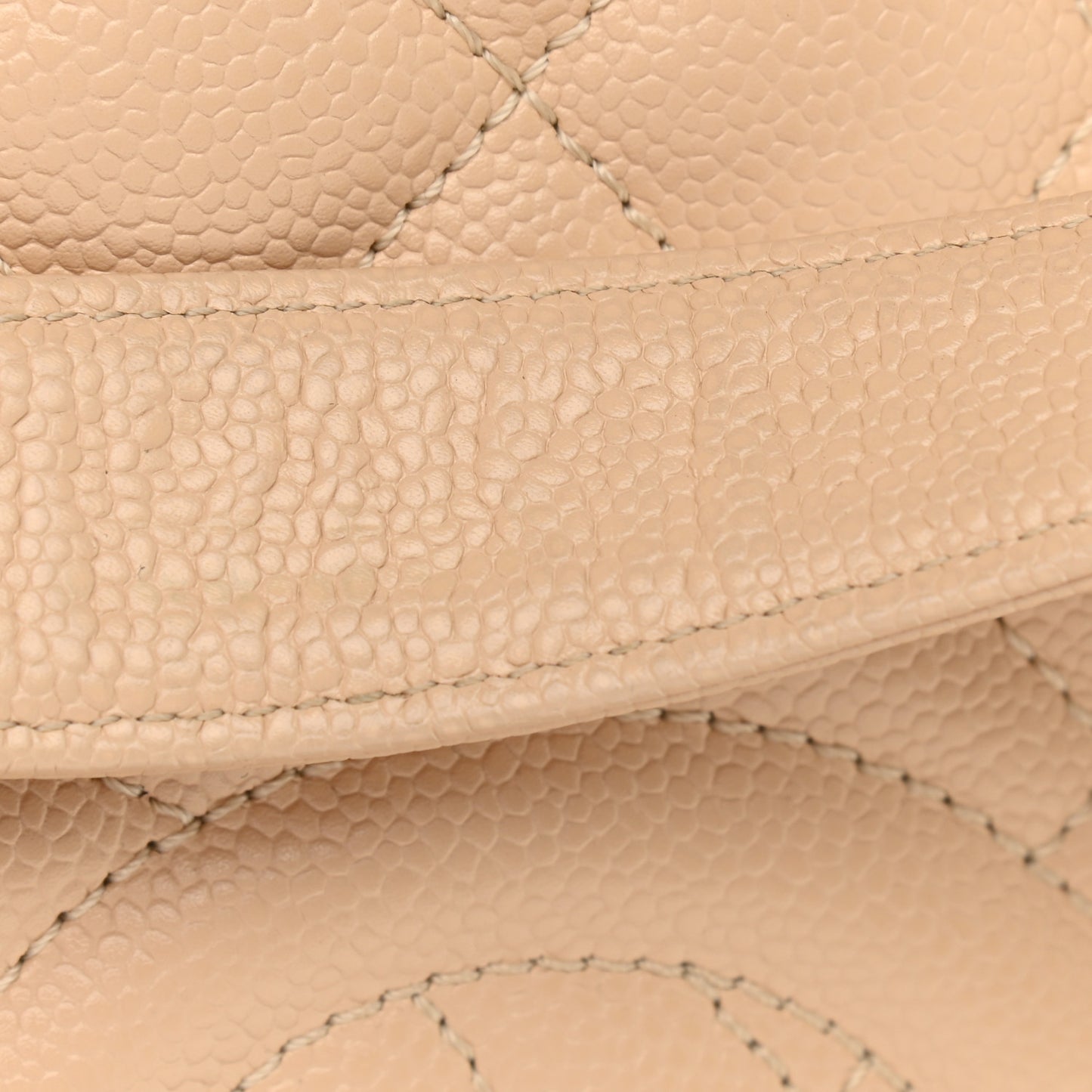 Caviar Quilted Petit Shopping Tote PST Beige Clair