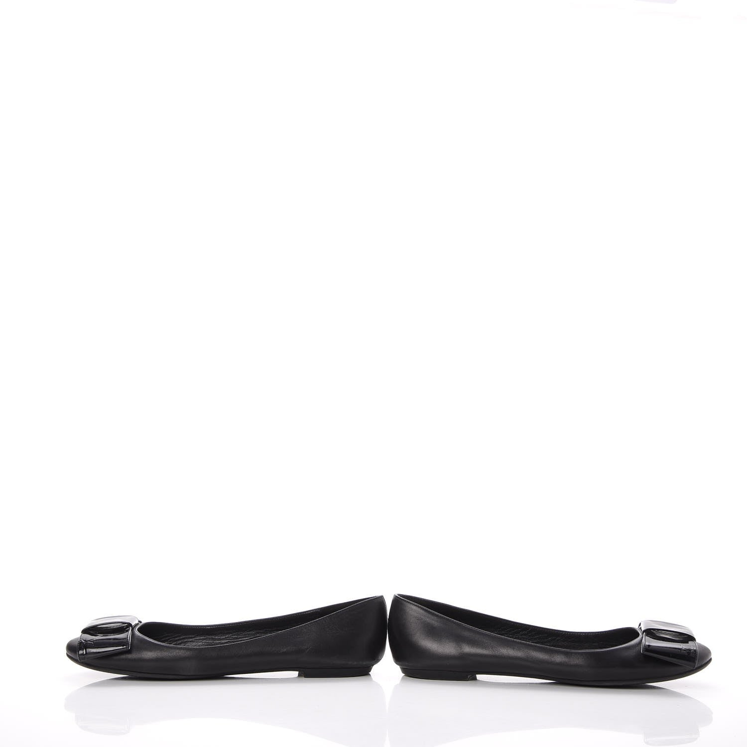 Louis Vuitton Calfskin Patent Bow Ballet Flats 36.5 Black 5 of 12