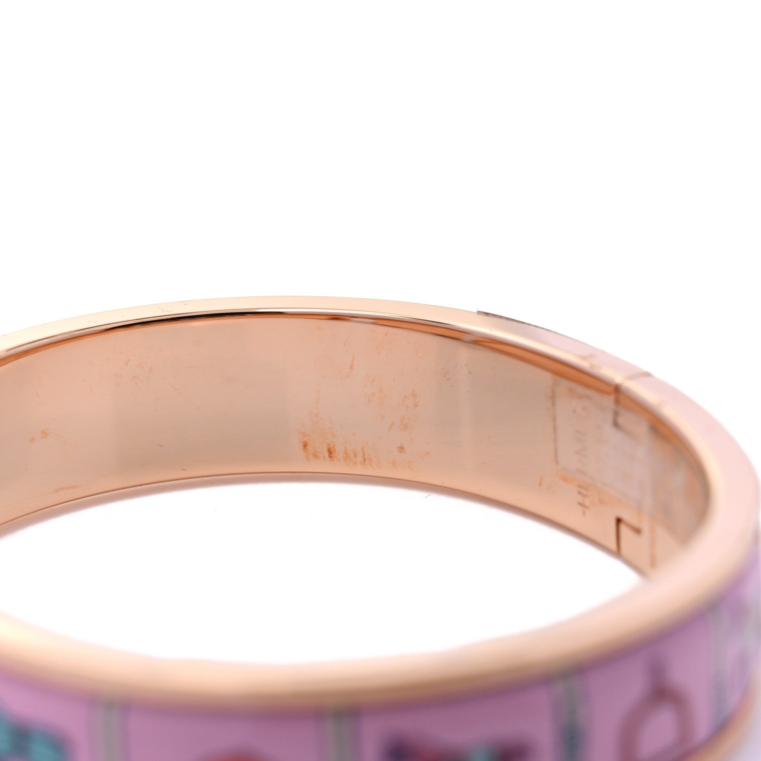 Hermes Enamel Printed Narrow Couvertures et Tenues de Jour Clic Clac H Bracelet PM Color Patch 4 of 6