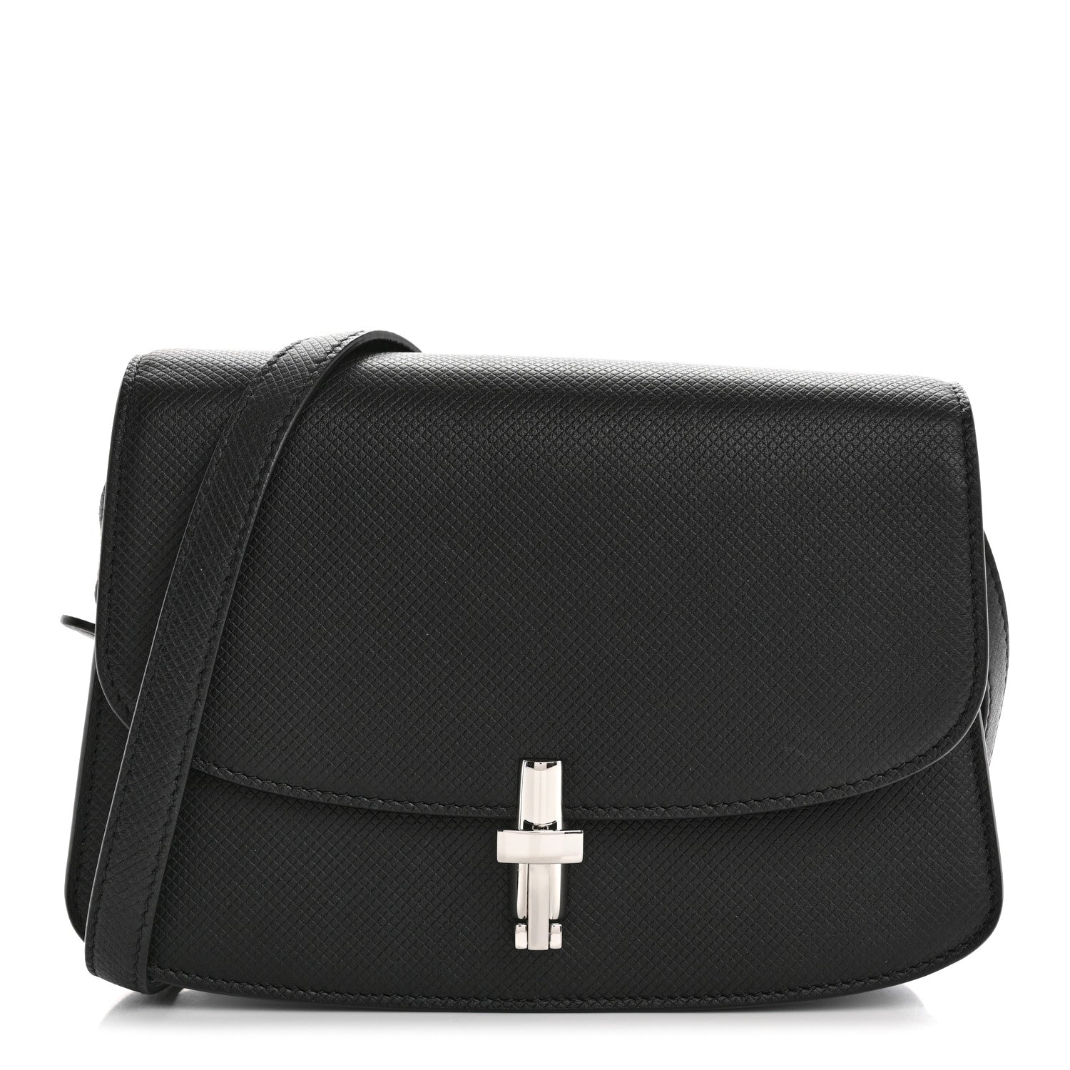 The Row Stamped Saddle Calfskin The Sofia 8.75 Crossbody Black 1 of 11