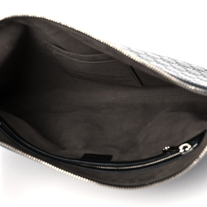 Gucci Guccissima Medium Flat Messenger Bag Black 5 of 15