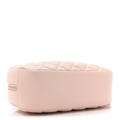 Chanel Caviar Quilted Medium Curvy Pouch Cosmetic Case Light Pink 4 of 9
