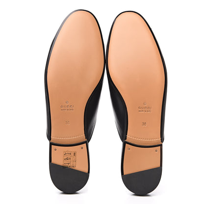 Gucci Calfskin Flower Embroidered Womens Princetown Slippers 38 Black 6 of 11
