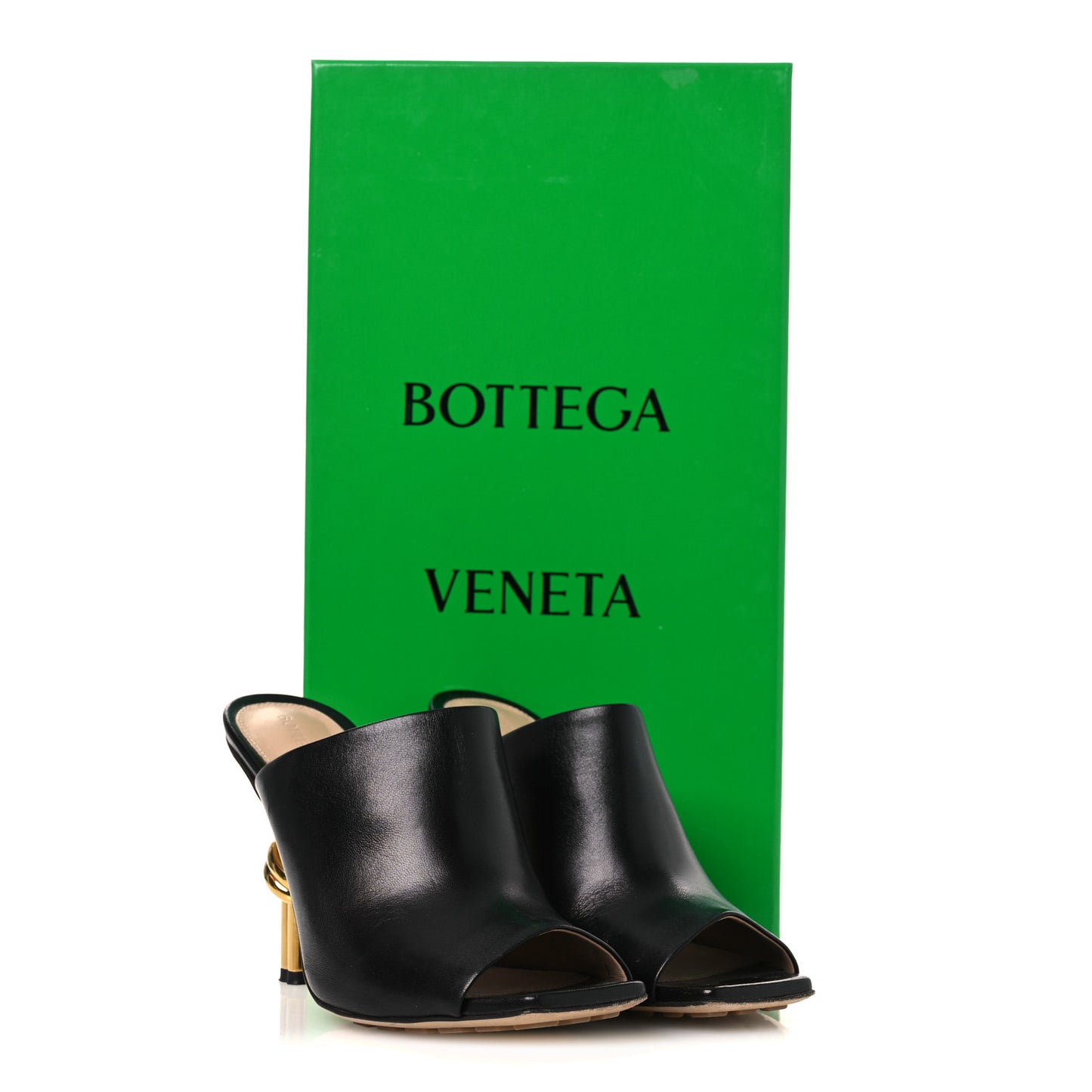 Lambskin Knot Mule Sandals 36 Black