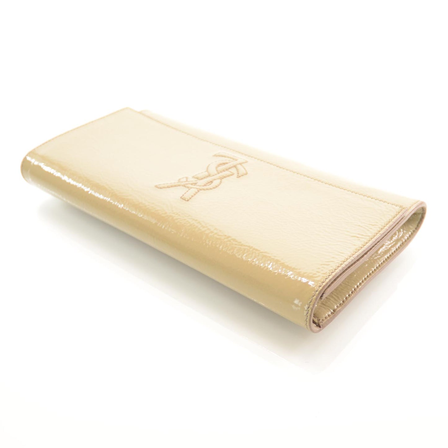 Patent Small Belle de Jour Clutch Beige