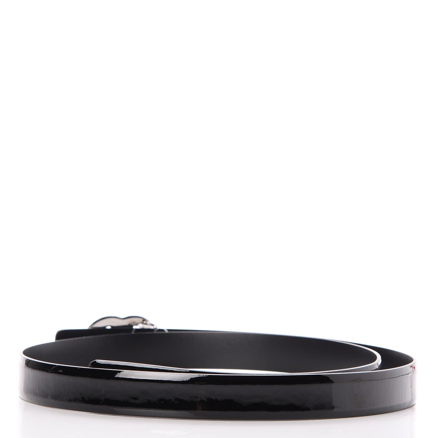 Patent CC Logo Skinny Belt 85 34 Black
