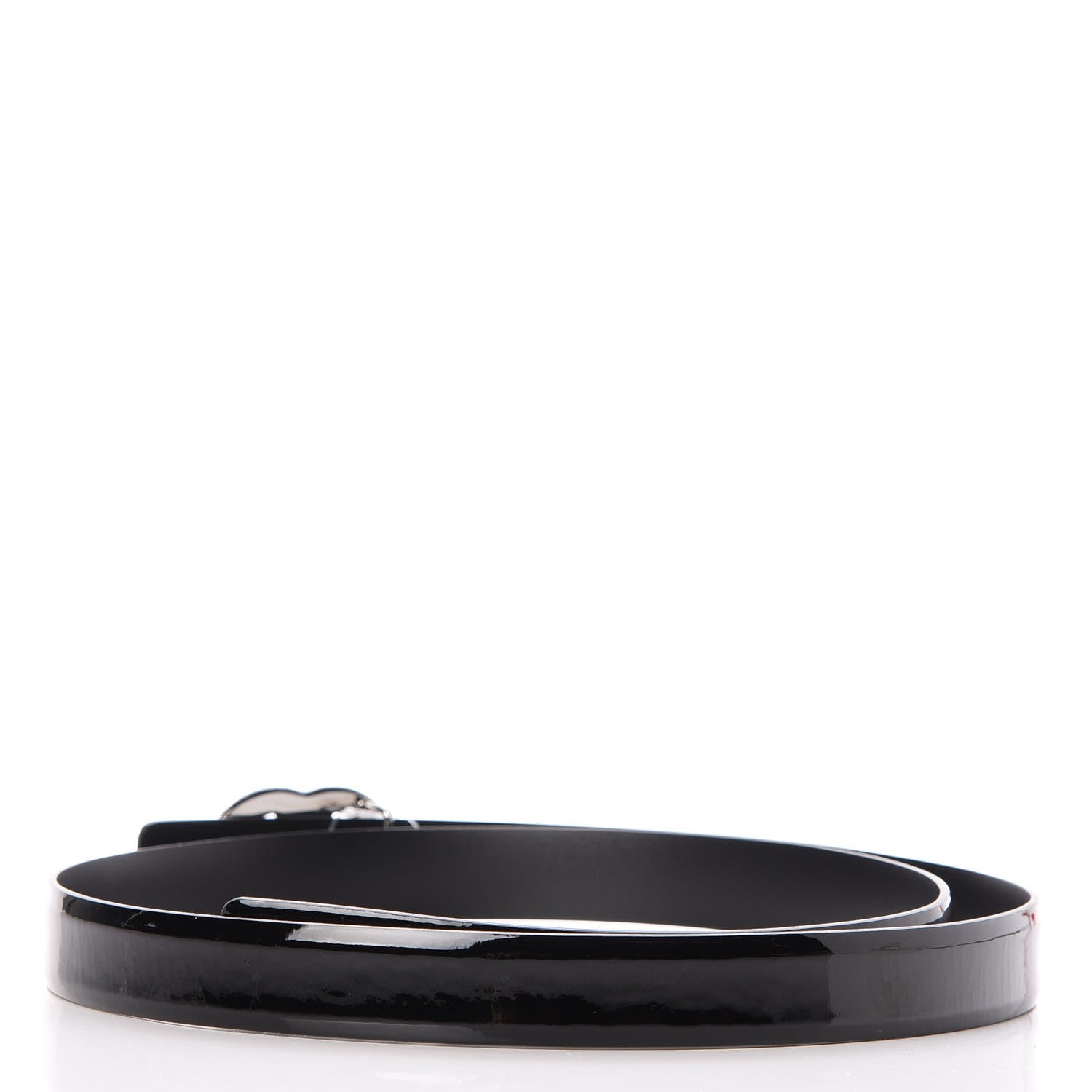 Chanel Patent CC Logo Skinny Belt 85 34 Black 2 of 8