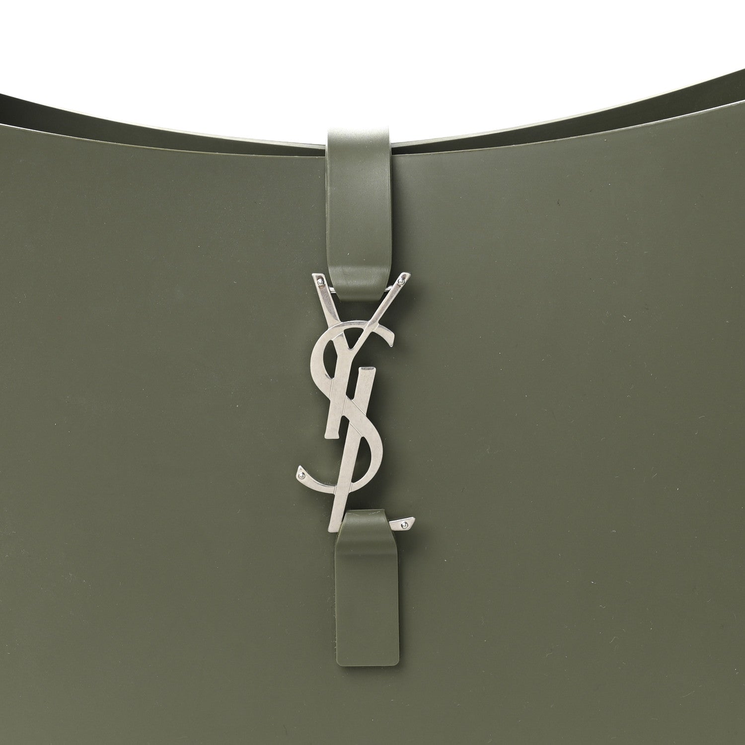 Saint Laurent Rubber Small Le 5 A 7 Hobo Burnt Olive 7 of 9