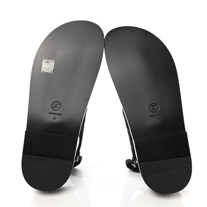 Chanel Mixed Fibers Velcro Dad Sandals 41 Black 5 of 9