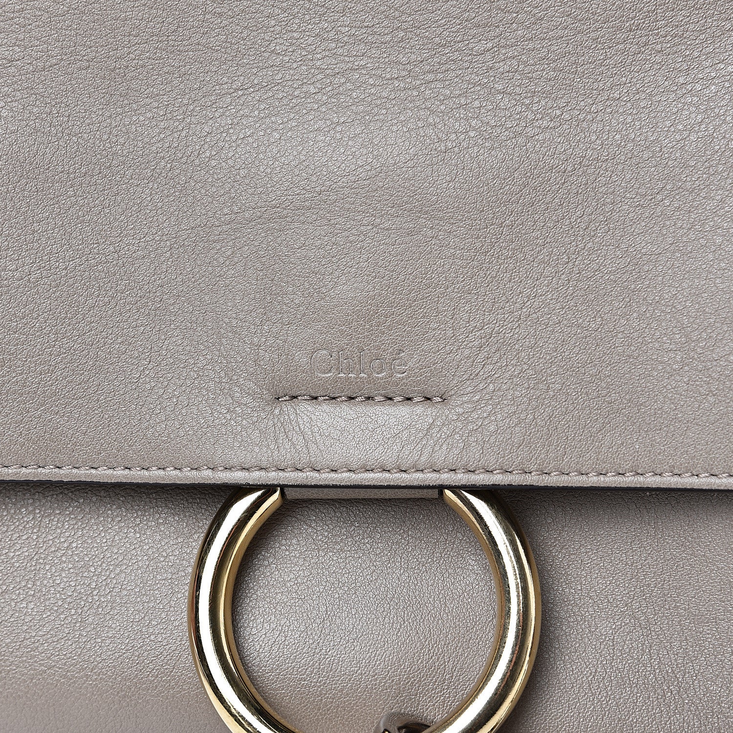 Chloe Calfskin Small Faye Day Shoulder Bag Motty Grey 7 of 14