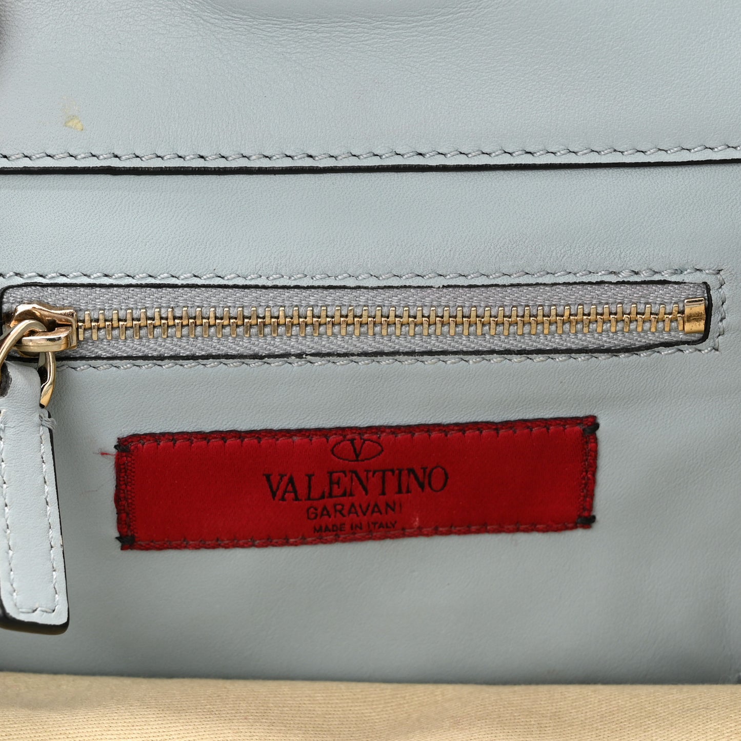 Vitello Mini Rockstud Tote Sky Sorbet