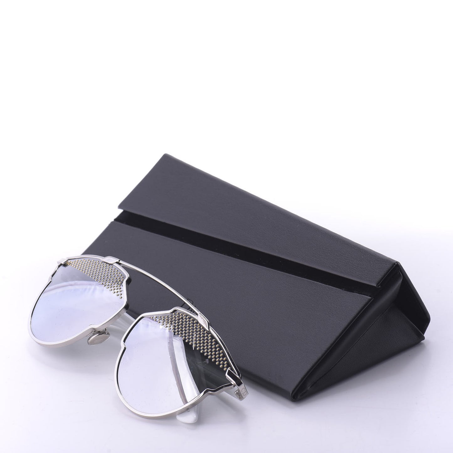 Studded So Real Sunglasses Silver White