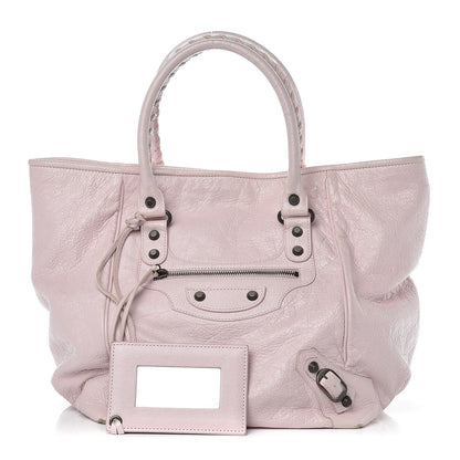 Balenciaga Agneau Classic Hardware S Sunday Tote Rose Poudre Rose Petunia 10 of 17